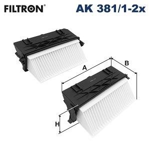 FILTRON vzduchový filtr AK 381/1-2x