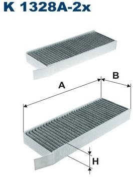 FILTRON Filtr, vzduch v interiéru K 1328A-2x