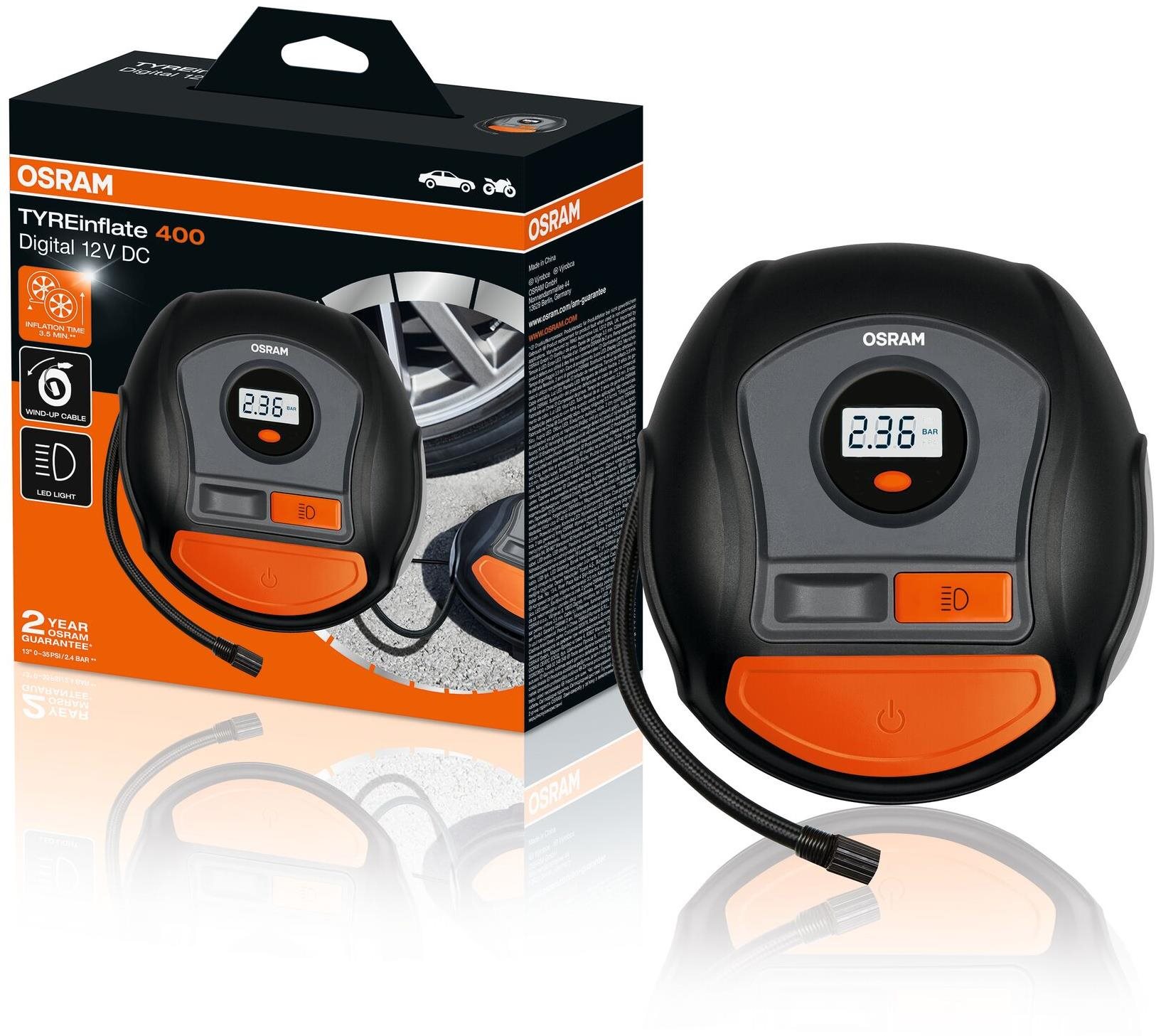 OSRAM digitální kompresor - TYREinflate 400