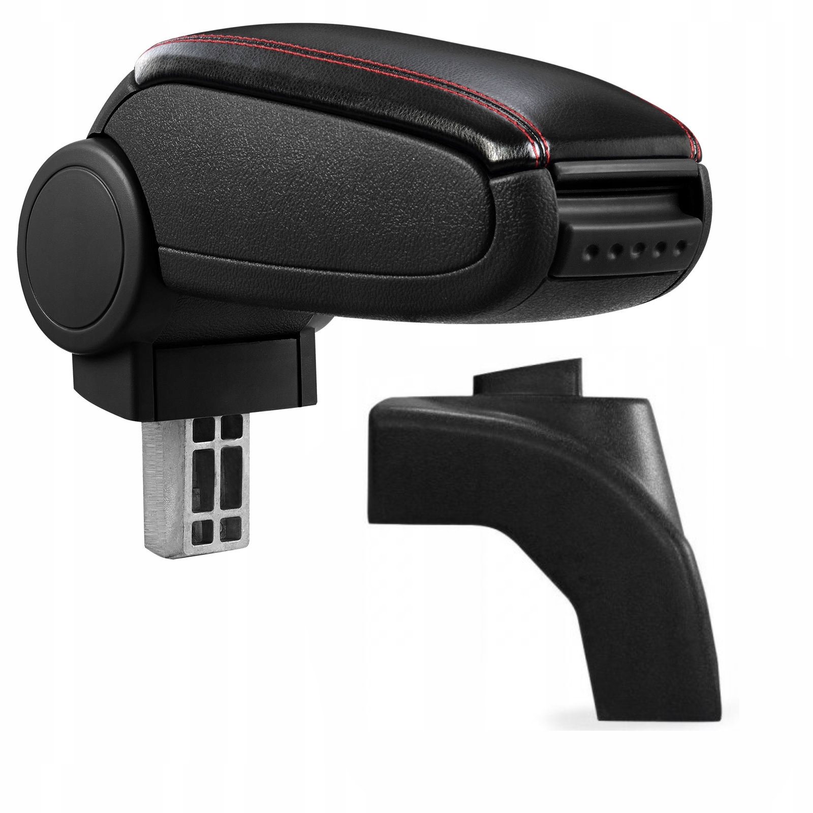 PROTEC Loketní opěrka, Ford Focus MK2, syntetická kůže, černá, červené prošití 2004 - 2011