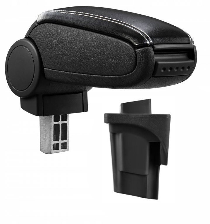 PROTEC Loketní opěrka, Seat Leon II 1P, syntetická kůže, černá, bílé prošití 2005 - 2012