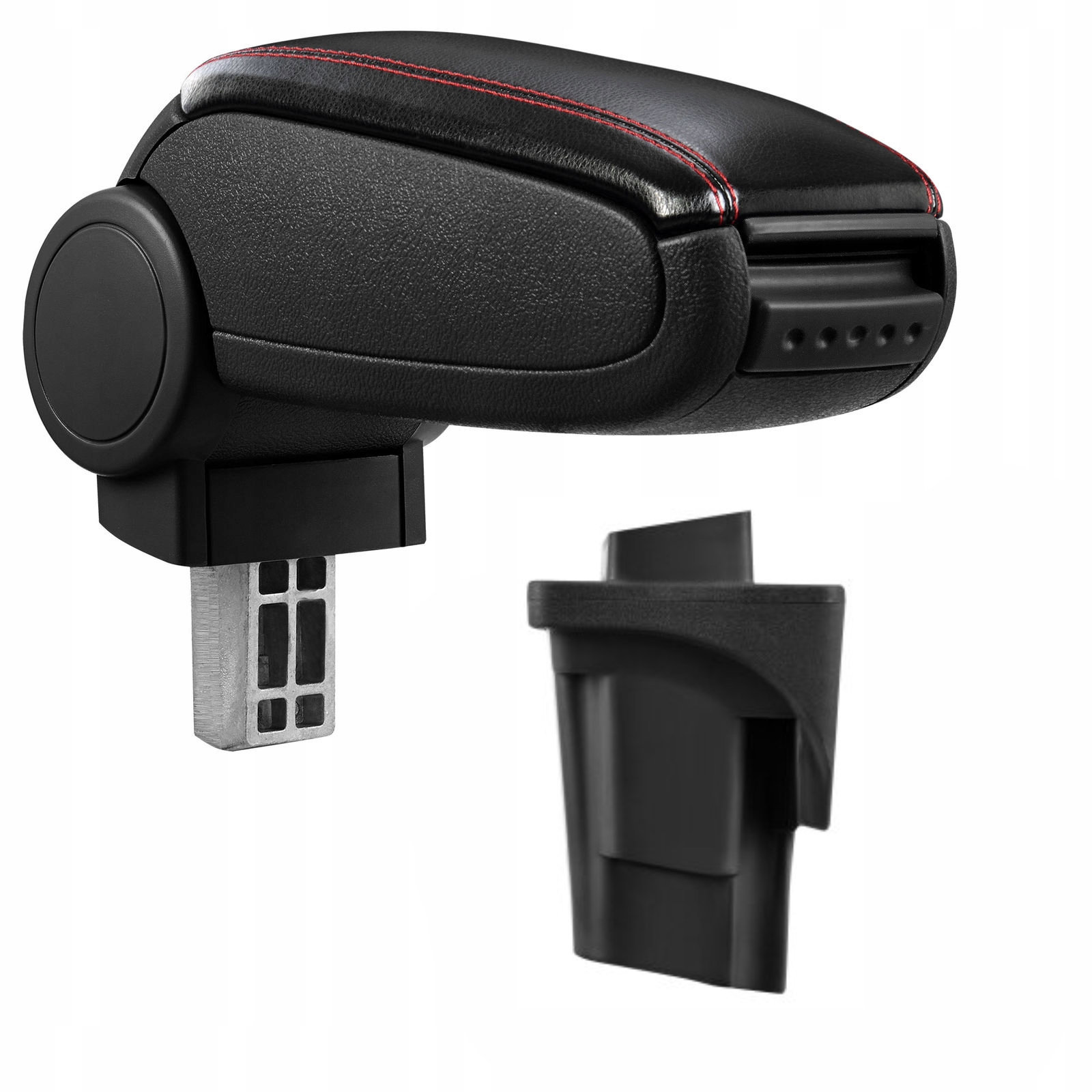 PROTEC Loketní opěrka, Seat Leon II 1P, syntetická kůže, černá, červené prošití 2005 - 2012