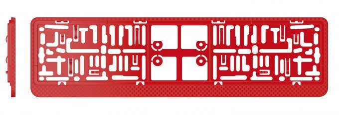 PREXIM Rámeček pod SPZ carbon červený