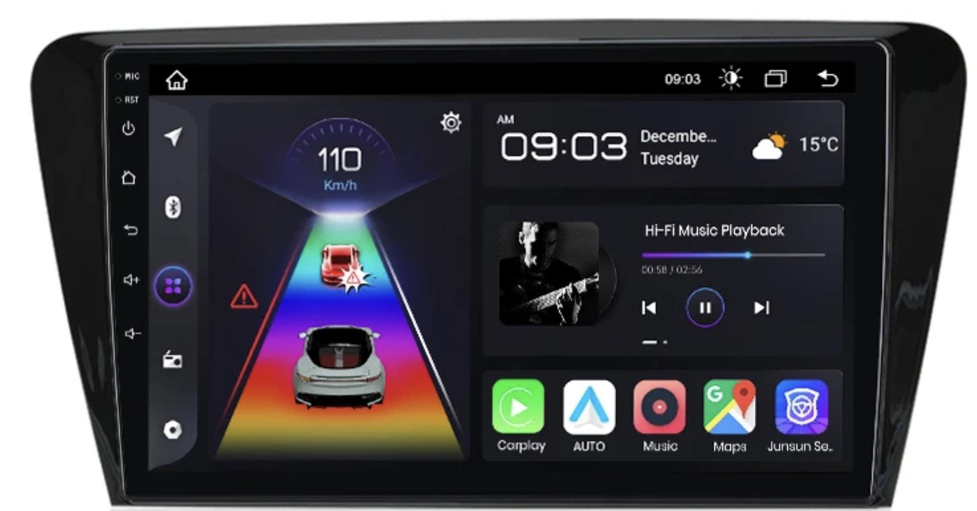 Ossuret 2GB 10" 2din Autorádio ŠKODA OCTAVIA 3 A7 2013 - 2018 CarPlay, Android Auto s WIFI, GPS