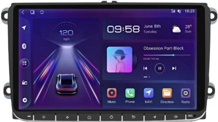 ESSGOO 9" Android 10 Autorádio WiFi GPS NAVI Bluetooth Dotykové pro VW Golf Passat Seat 1+16G 4Core