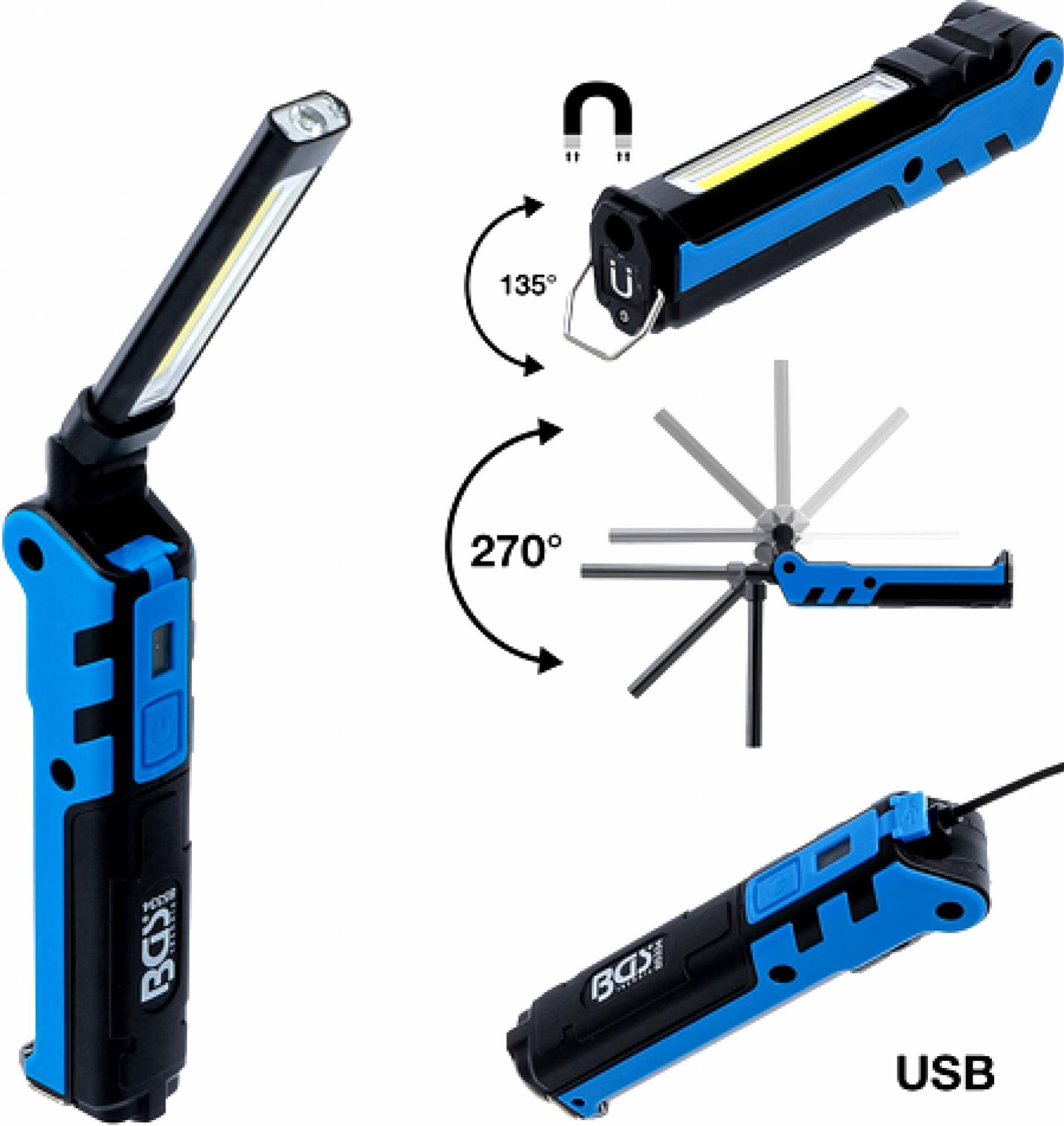 BGS B.85334 Dílenská lampa LED COB