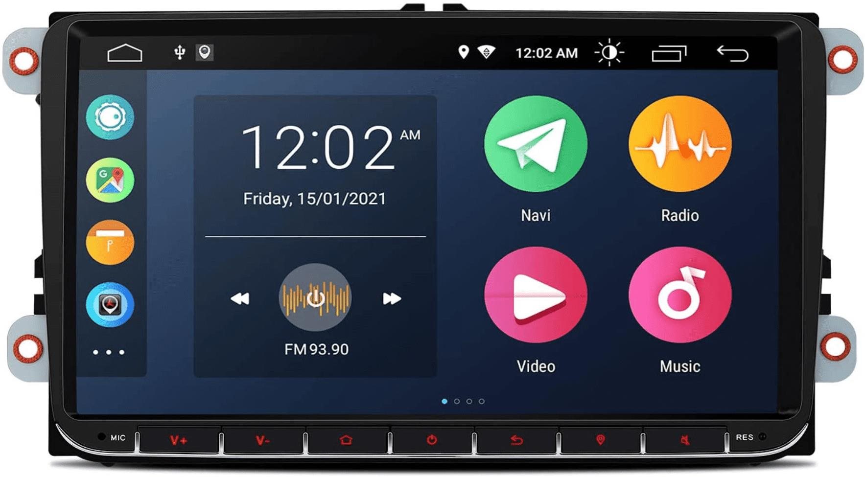 ESSGOO Rádio pro Volkswagen, Škoda, Seat s Android systémem, Bluetooth, USB, GPS Navigace