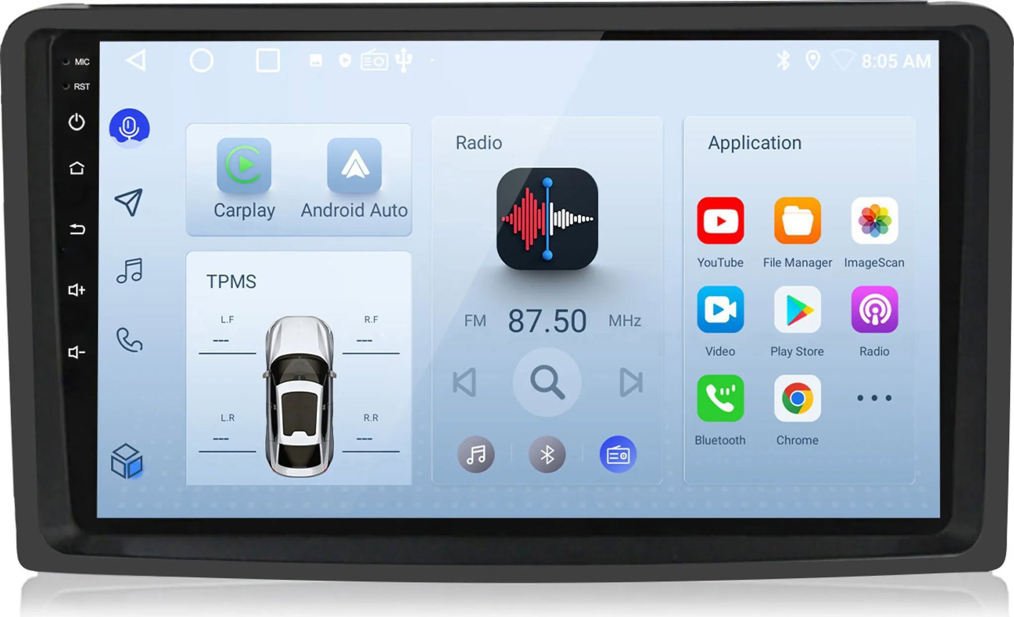 Ossuret Autorádio Smart Fortwo 2005-2010, CarPlay, Android, GPS, Verze A