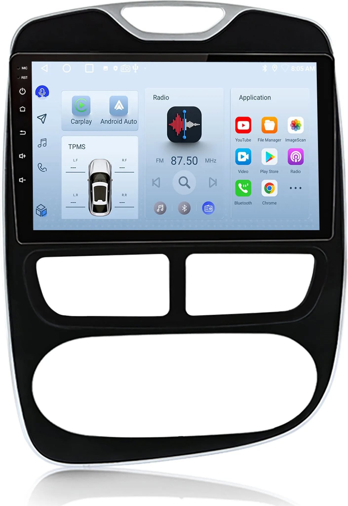 Ossuret Autorádio Renault Clio 4 2012-2016, CarPlay, Android, GPS, WiFi, DAB+, RDS