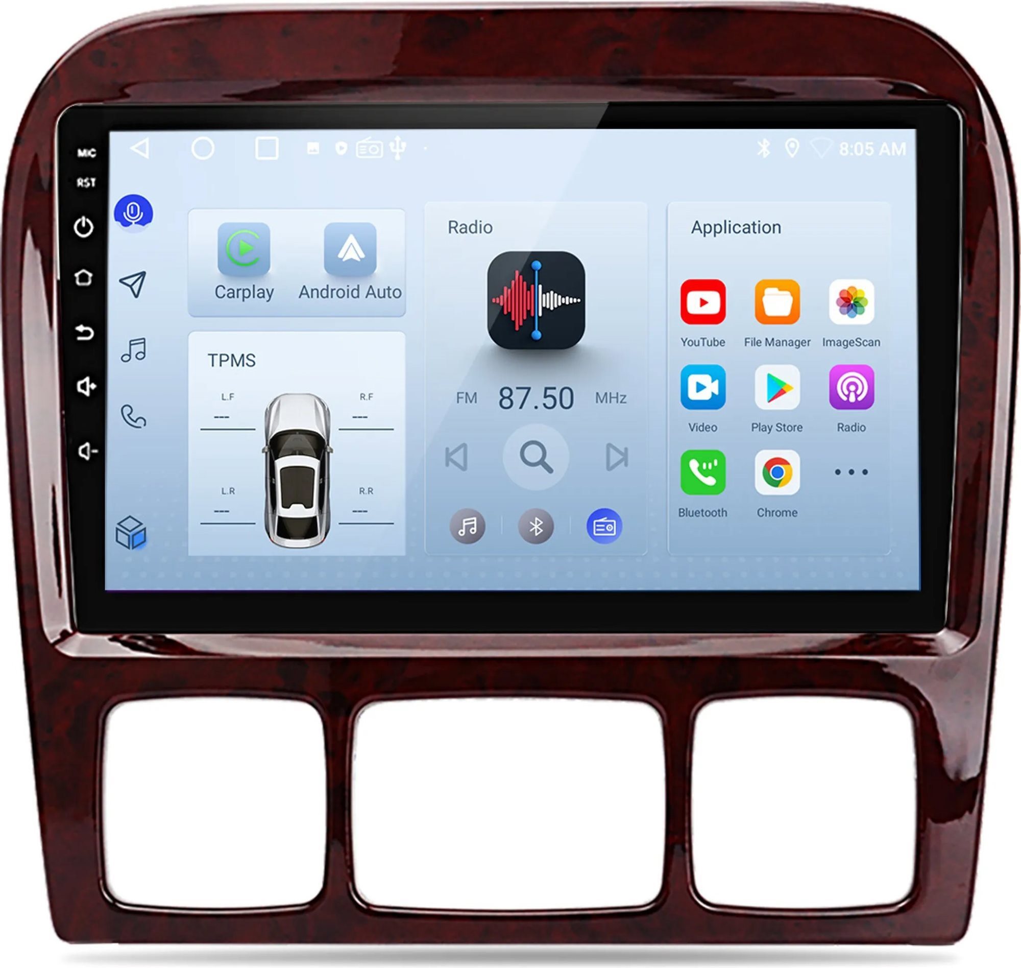 Ossuret Autorádio Mercedes W220 třídy S od 1998, CarPlay, Android, GPS, WiFi, DSP, DAB+, RDS