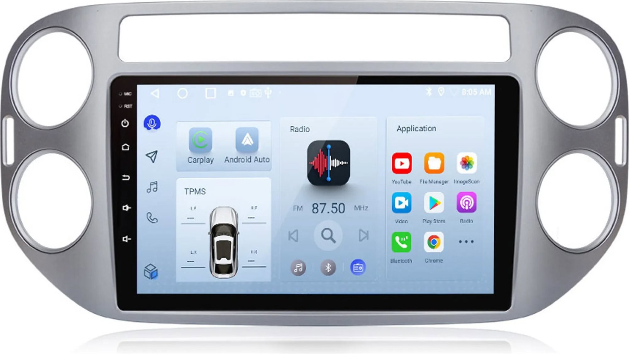 Ossuret Autorádio VW Tiguan od 2007, Android, CarPlay, GPS, 8+256GB, Navi