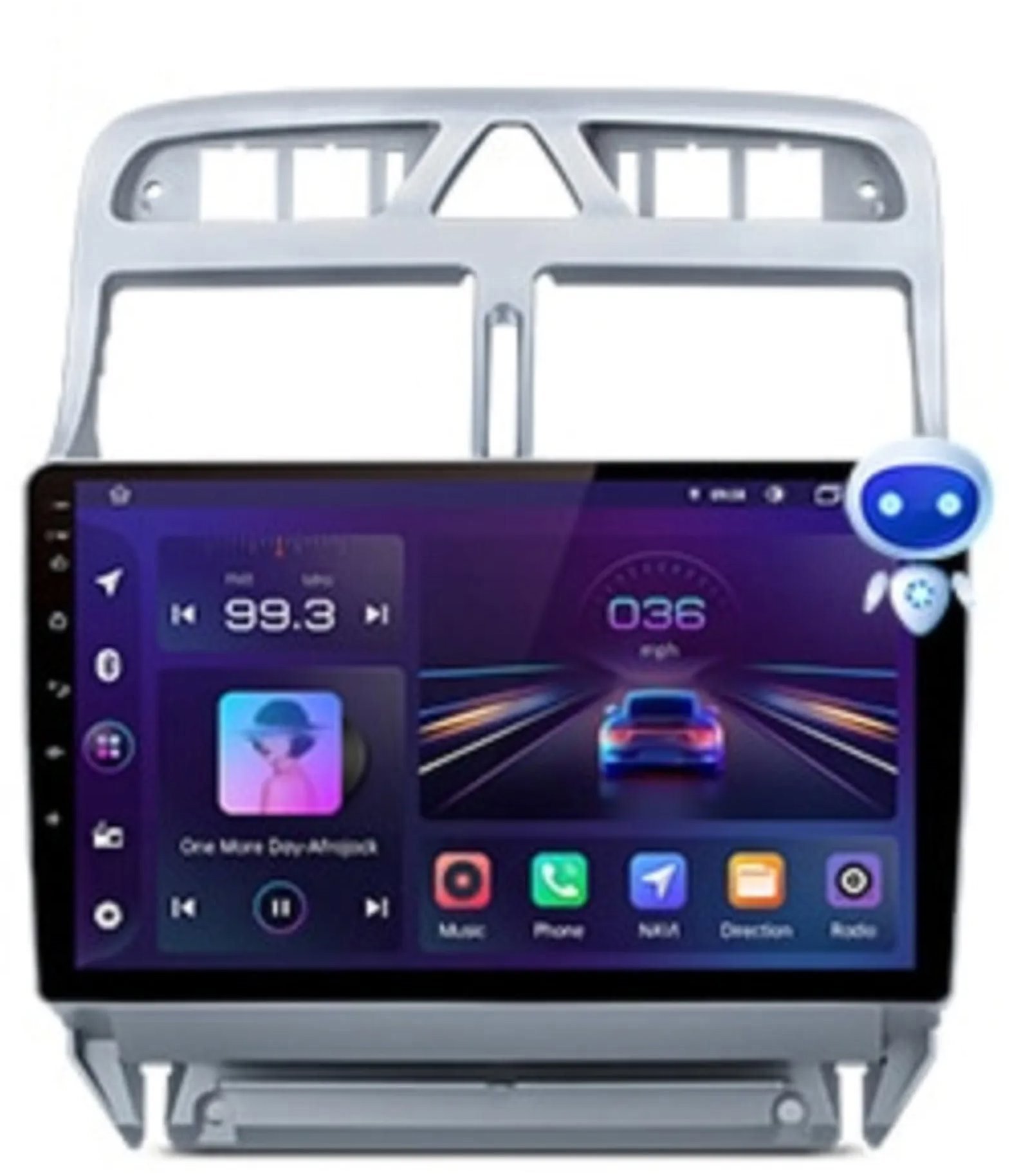 Ossuret Autorádio Peugeot 307 2002-2013, Android, GPS, USB, Bluetooth, Verze B