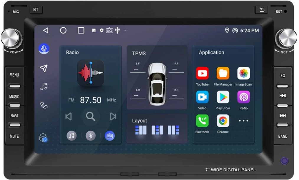 OSSURET Dotykové Android Autorádio pro VW Passat B5 B5,5, Transporter T4, T5, Lupo, Sharan, Polo