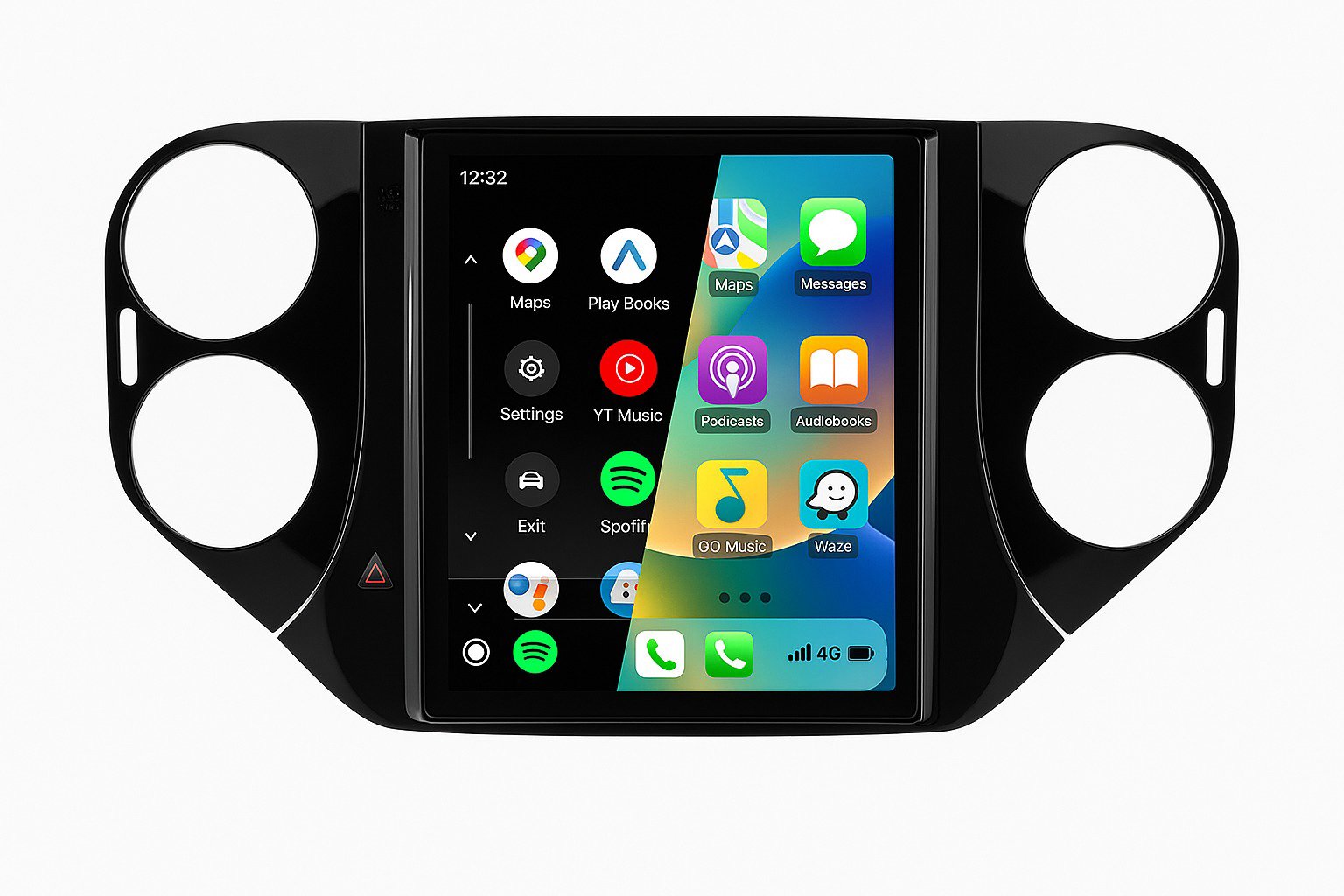 Ossuret Autorádio VW Tiguan, Golf 5 2006–2016, Android, CarPlay, GPS, WiFi, 2DIN