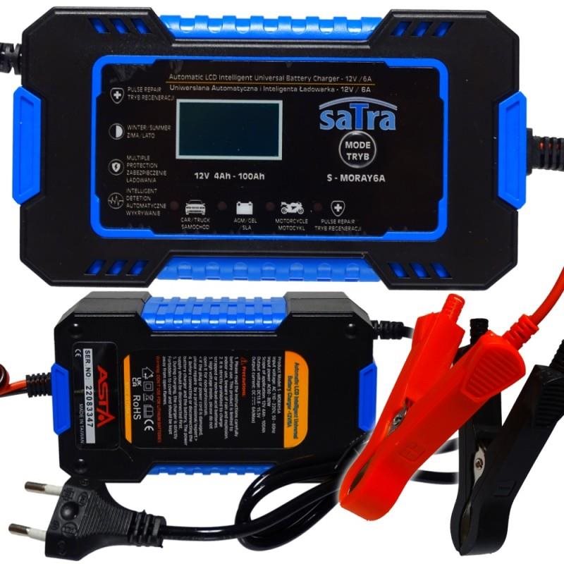 SATRA Nabíječka autobaterií 12 V, 6A, 4-100 Ah S-MORAY6A