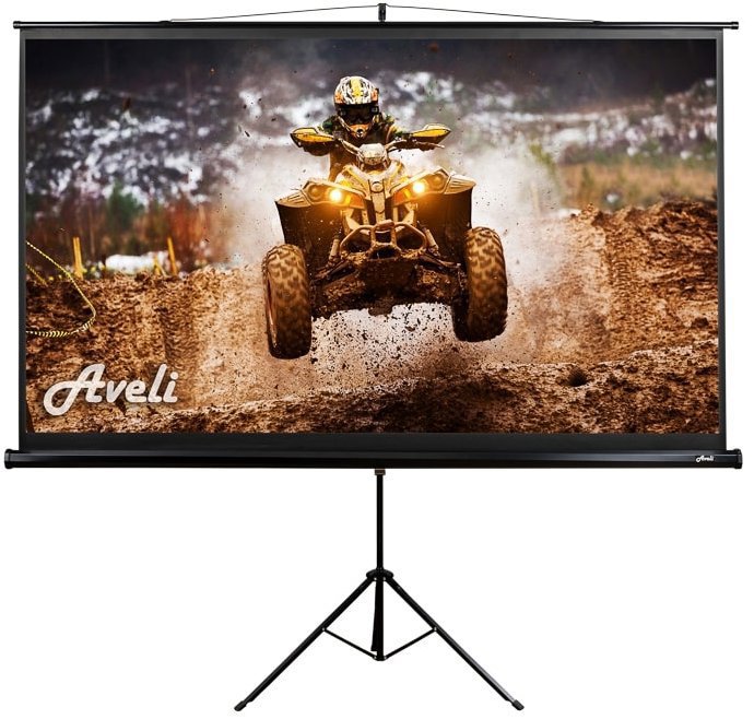 AVELI, mobilní stativ, 120", (16:9), černý tubus