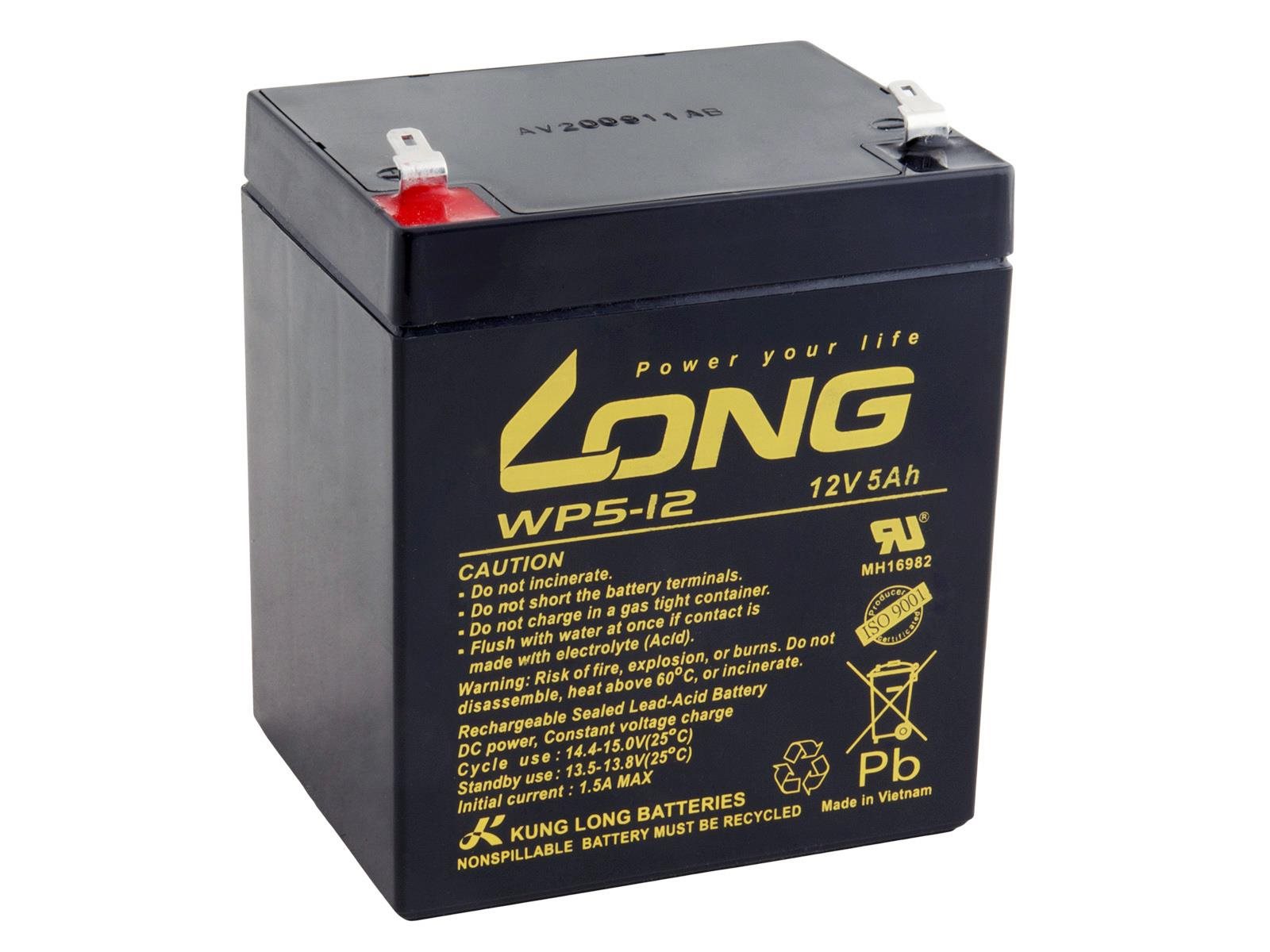 Long baterie 12V 5Ah F1 (WP5-12)