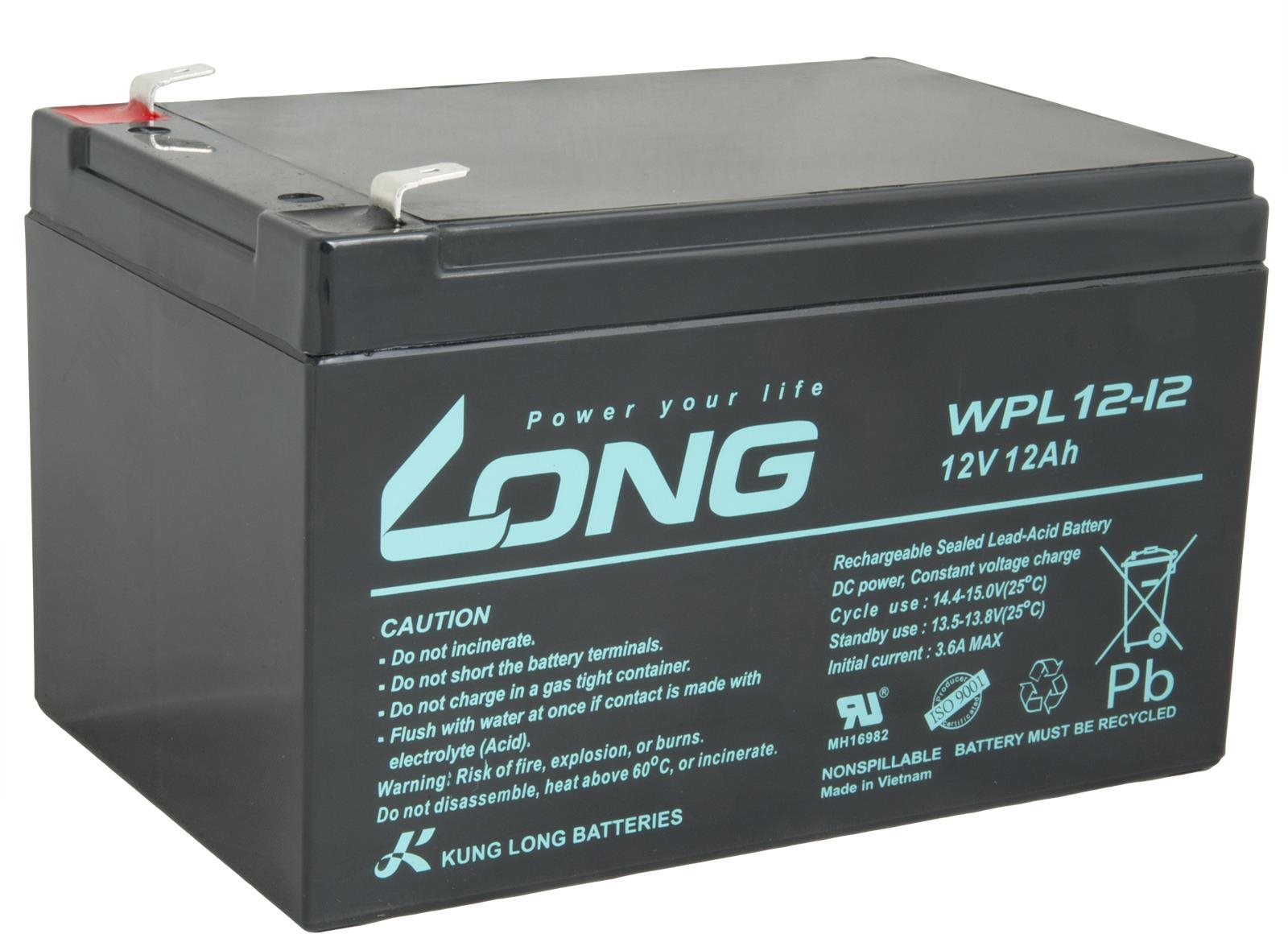 Long baterie 12V 12Ah F2 LongLife 9 let (WPL12-12)