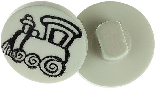 Knoflíky Žirovnice Knoflík 1,3 cm vláček 366286D, sada 6 ks