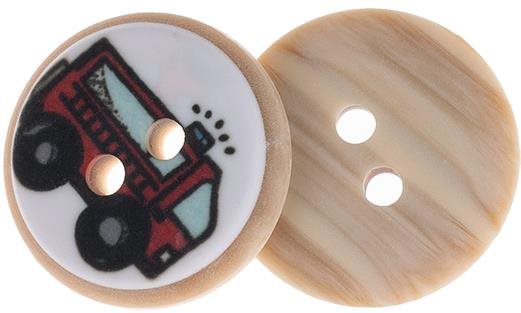 Knoflíky Žirovnice Knoflík 1,5 cm hasiči 349892Z, sada 6 ks