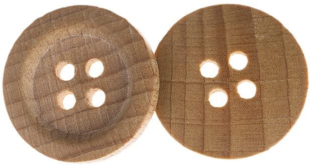 Knoflíky Žirovnice Knoflík 2 cm kulatý dřevěný, 366318A, sada 3 ks