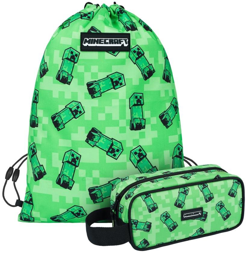 BAAGL MINECRAFT 2 SET Creeper: penál, sáček