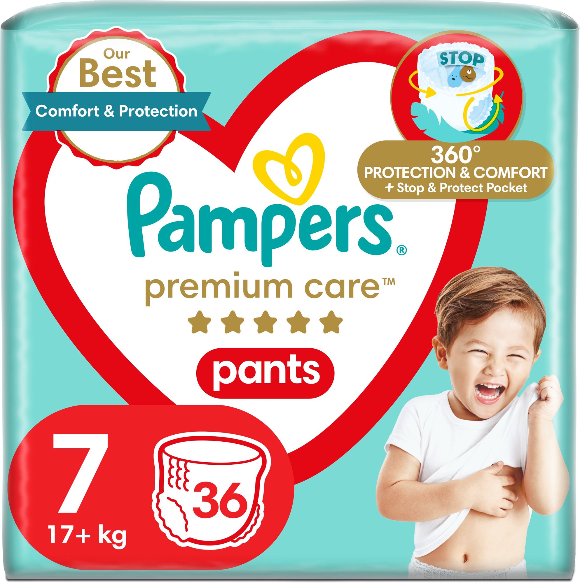 PAMPERS Premium Care Pants vel. 7 (36 ks)