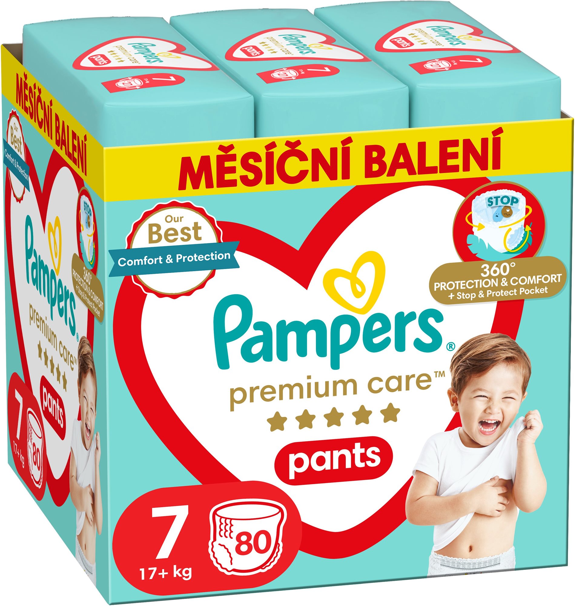 PAMPERS Premium Care Pants vel. 7 (80 ks)