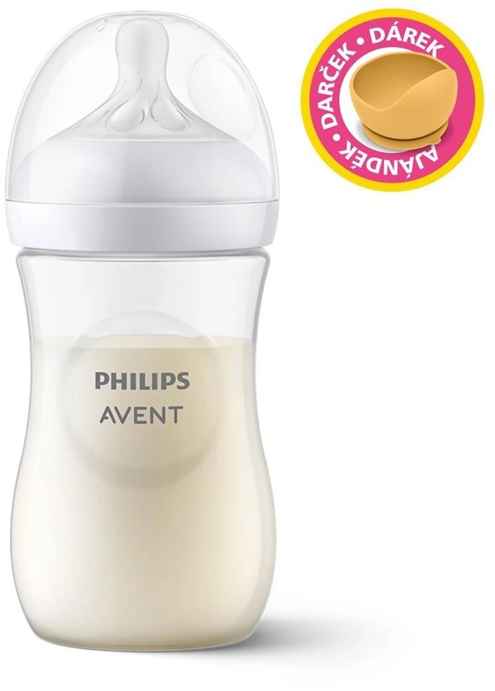 Philips AVENT Natural Response 260 ml, 1m + dárek Petite&Mars miska 6m+