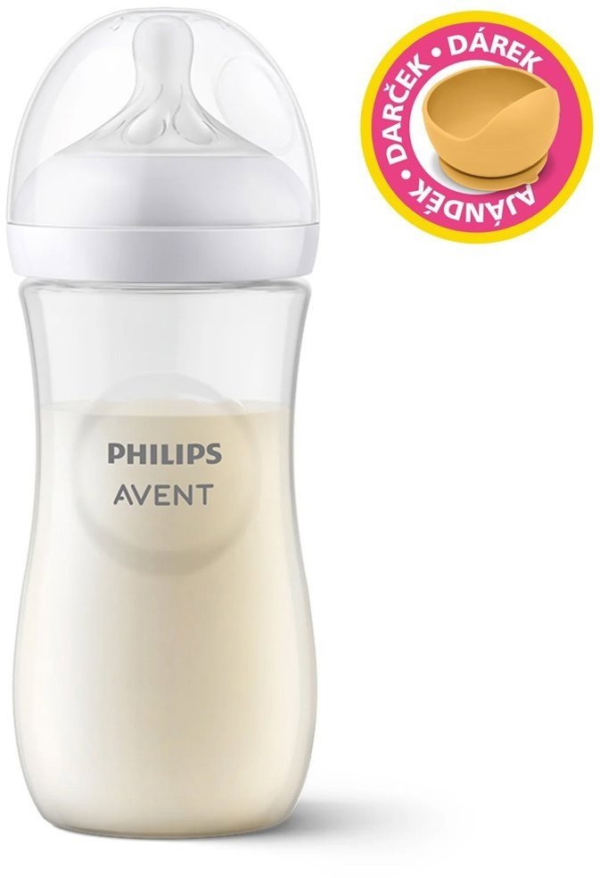 Philips AVENT Natural Response 330 ml, 3m + dárek Petite&Mars miska 6m+
