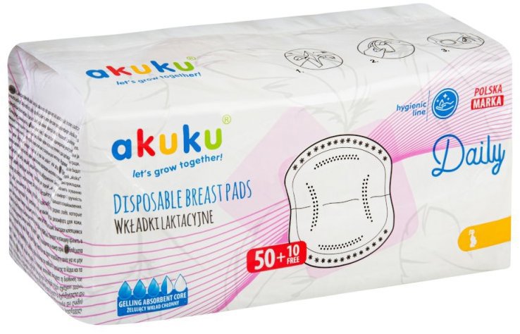 AKUKU Laktační prsní vložky 60 ks