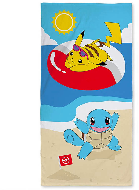 HALANTEX Osuška Pokémon Pikachu Beach 70 × 140 cm