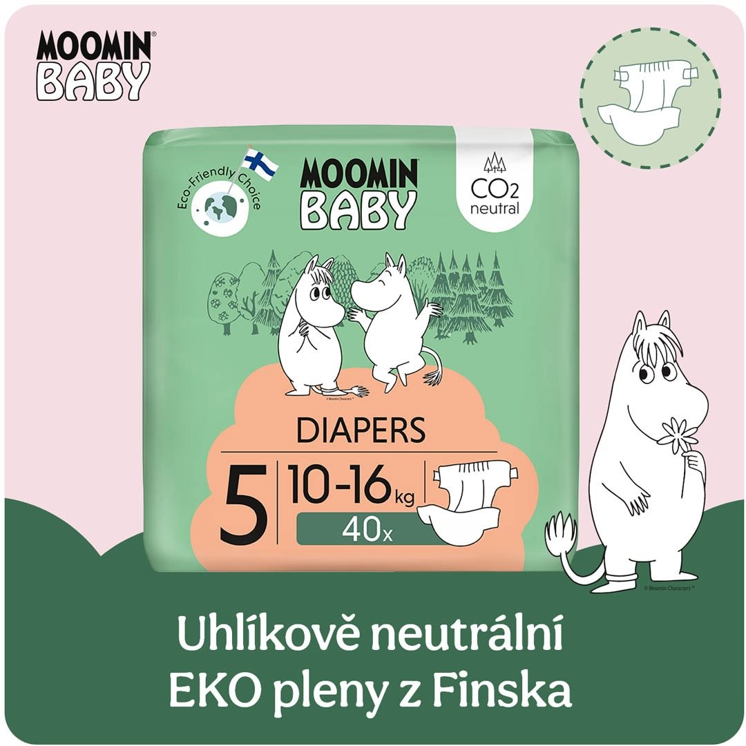 Moomin Baby 5 Maxi 10–16 kg (40 ks)