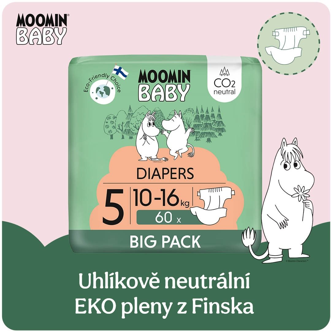 Moomin Baby 5 Maxi 10–16 kg (60 ks)