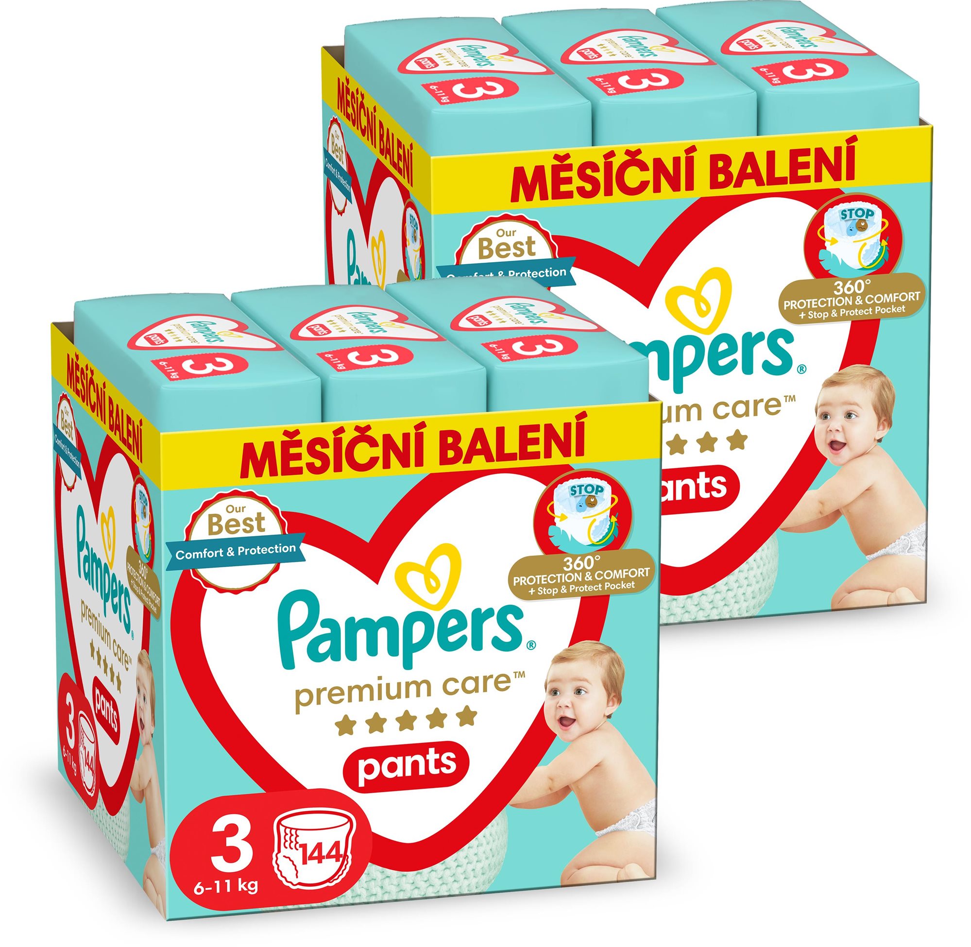 PAMPERS Premium Care Pants vel. 3 (288 ks)