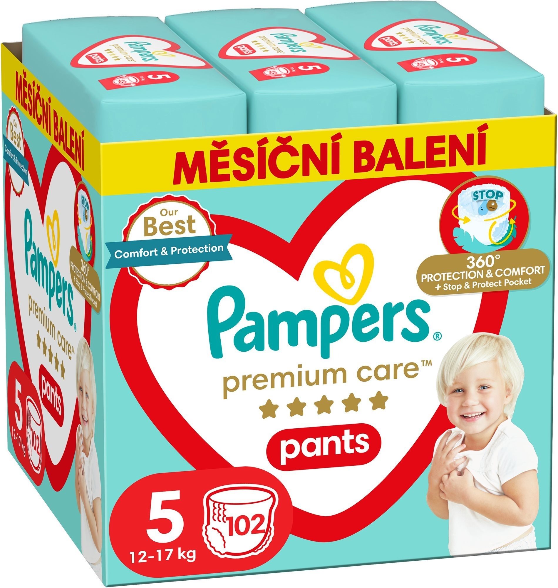 PAMPERS Premium Care Pants Vel. 5 (102 ks)