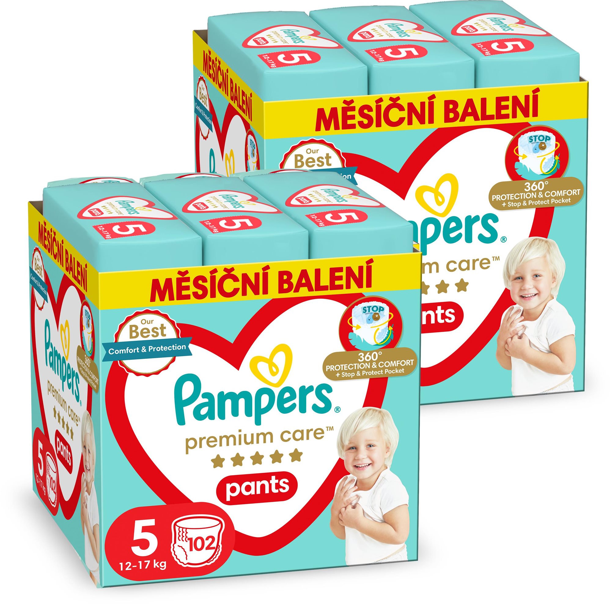 PAMPERS Premium Care Pants vel. 5 (204 ks)