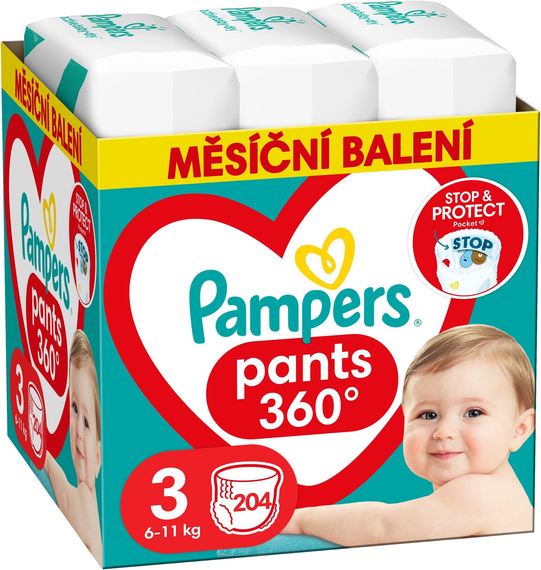 PAMPERS Pants Vel. 3 (204 ks)