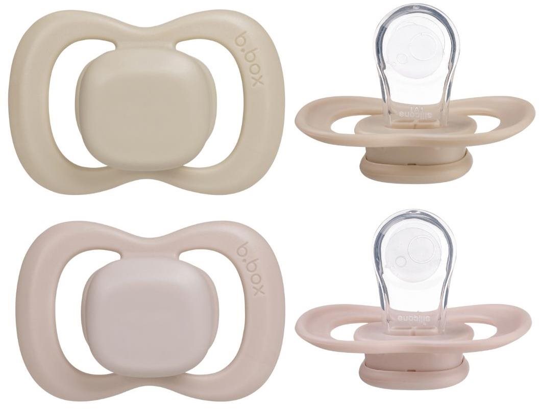 b.box Dudlíky silikonové 6m+ 2 ks blush/latte