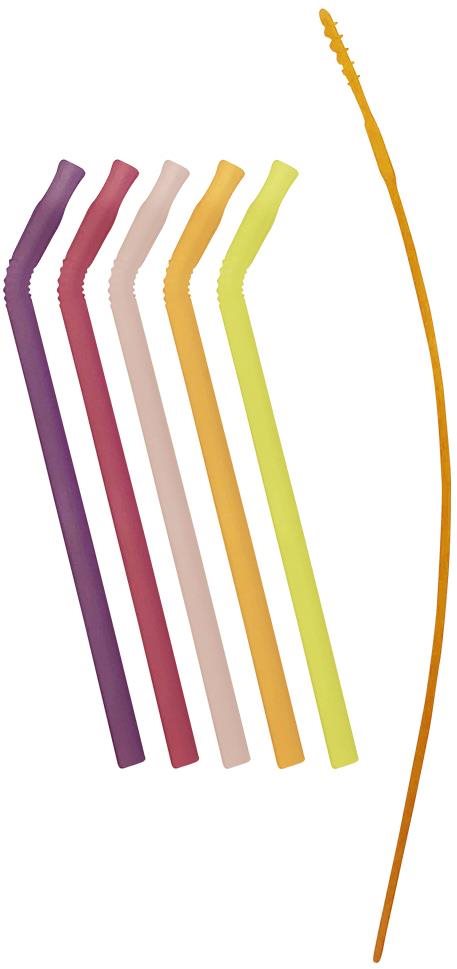 b.box Set silikonových brček růžová/oranžová