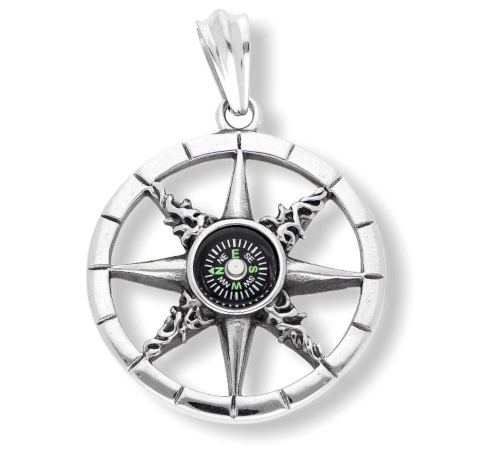 Ewena Přívěsek kompas z chirurgické oceli NK294