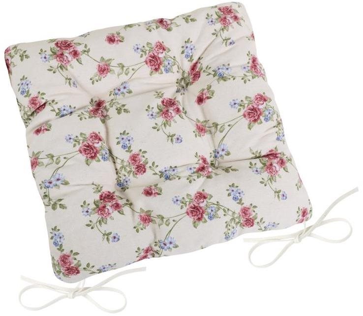 BELLATEX Sedák DITA 41/404 - prošívaný, 40 × 40, pnoucí růžička