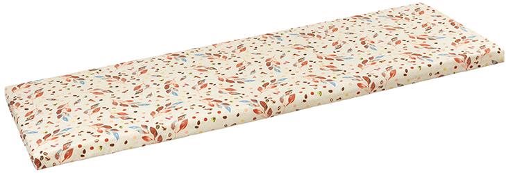 BELLATEX Sedák na lavici 34 / 607 hladký na zip 40 × 120 lístečky barevné