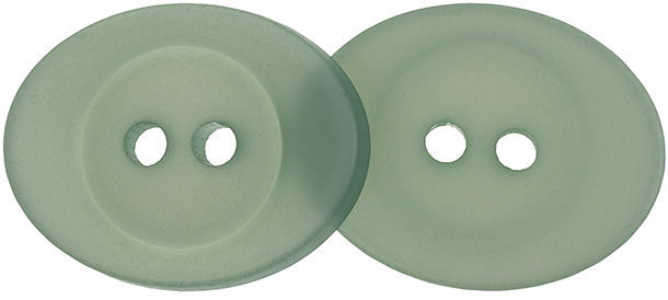 Knoflíky Žirovnice Knoflík 16 × 18 mm oválek zelený 44610B sada 6 ks