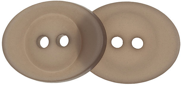 Knoflíky Žirovnice Knoflík 16 × 18 mm oválek hnědý 44610C sada 6 ks