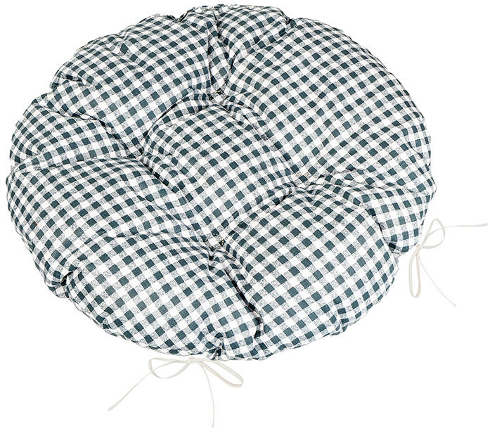 BELLATEX Sedák BERTA 6210 kulatý prošívaný průměr 40 cm kostička šedá