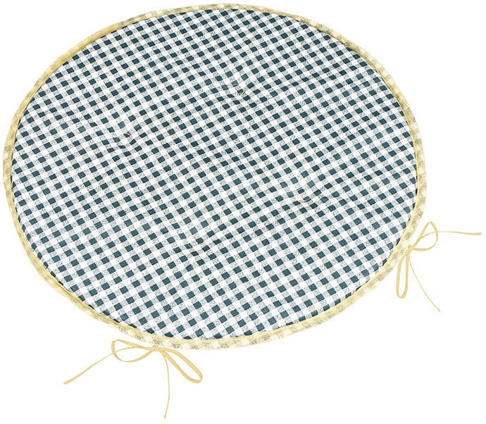 BELLATEX Sedák BERTA 7910 kulatý hladký průměr 40 cm kostička šedá