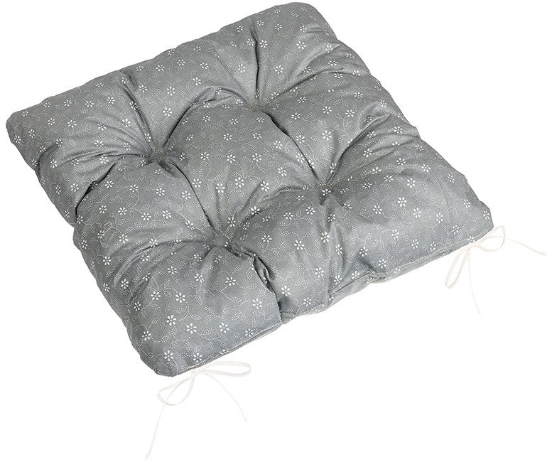 BELLATEX Adéla Sedák 41/227 prošívaný 40 × 40 cm pnoucí kvítek šedý