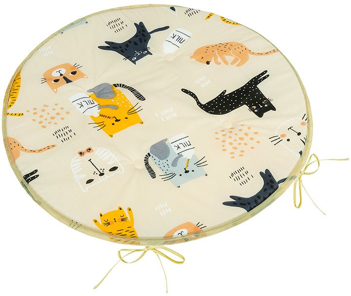 BELLATEX Adéla Sedák 79/291 kulatý hladký prům. 40 cm kočičky