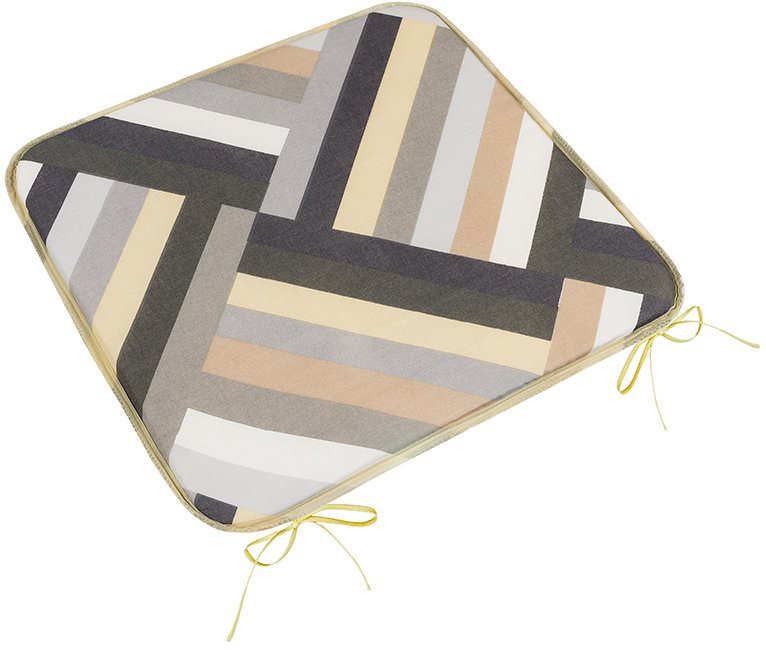 BELLATEX Adéla Sedák 34/231 hladký 40 × 40 cm pruhy šedá, béžová